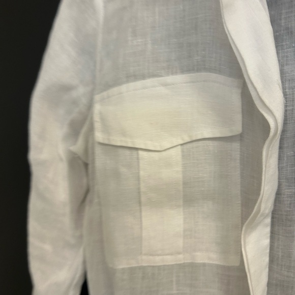 Theory S NWOT linen Button Down Blouse - Picture 9 of 14